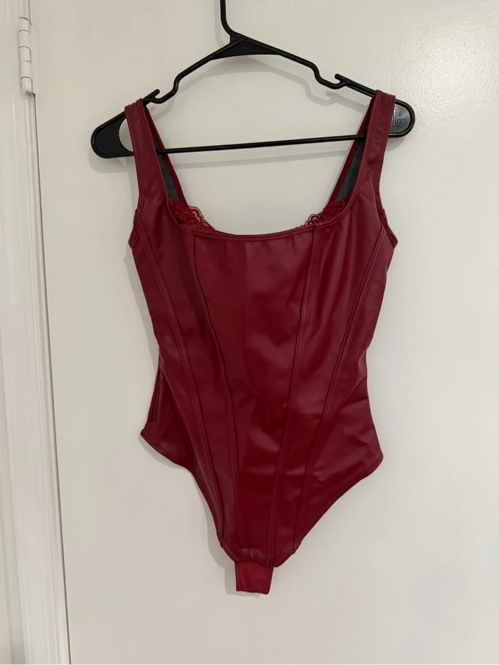 Sculpted One-Piece Swimsuit in Burgundy